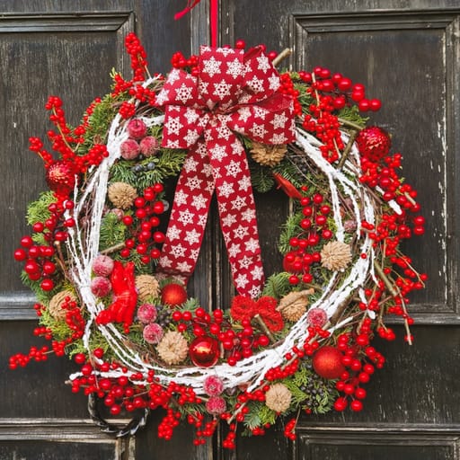 Red Berry Door Wreath