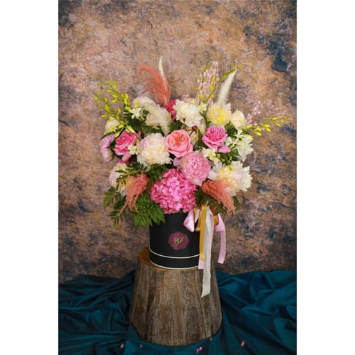 Hydrangea and Peonies Hat Box