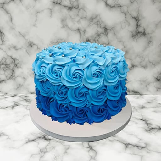 Blue Ombre Rosette