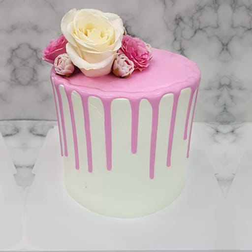 Pink Drippy Cake