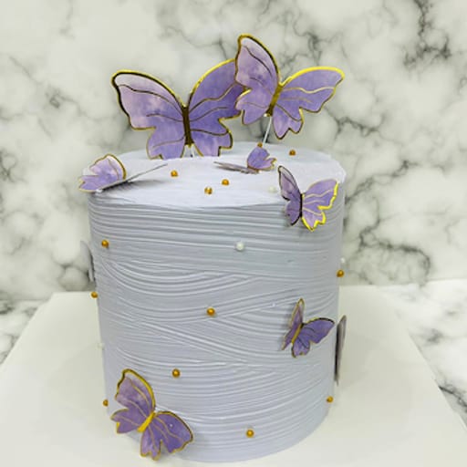 Purple Butterfly Cake