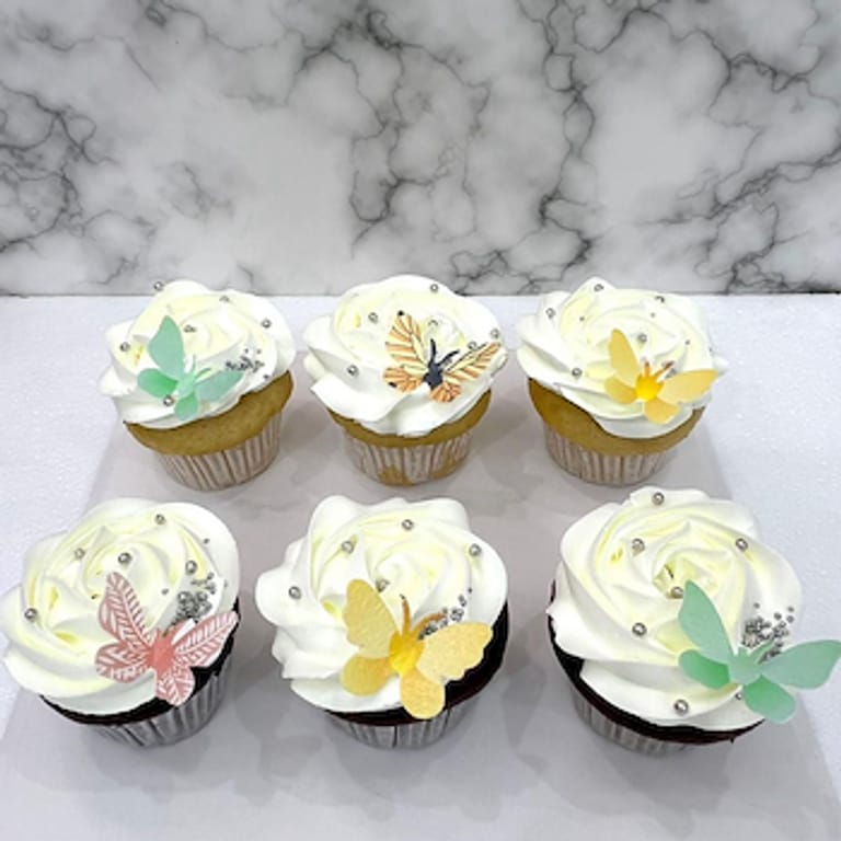 Colorful Butterfly Cupcake 2 - Image 1