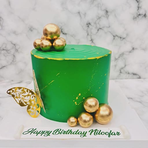 Greenish Butterfly Cake