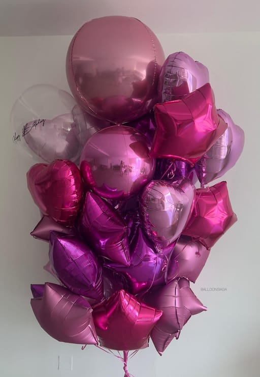 Hot Pink Balloon Bunch