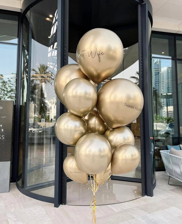 Golden Balloon Bunch - Image 1