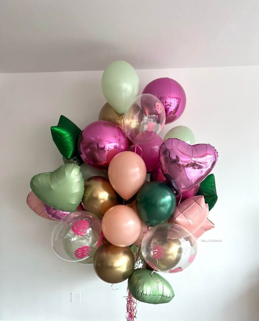Cute Jungle Theme Balloons Bunch