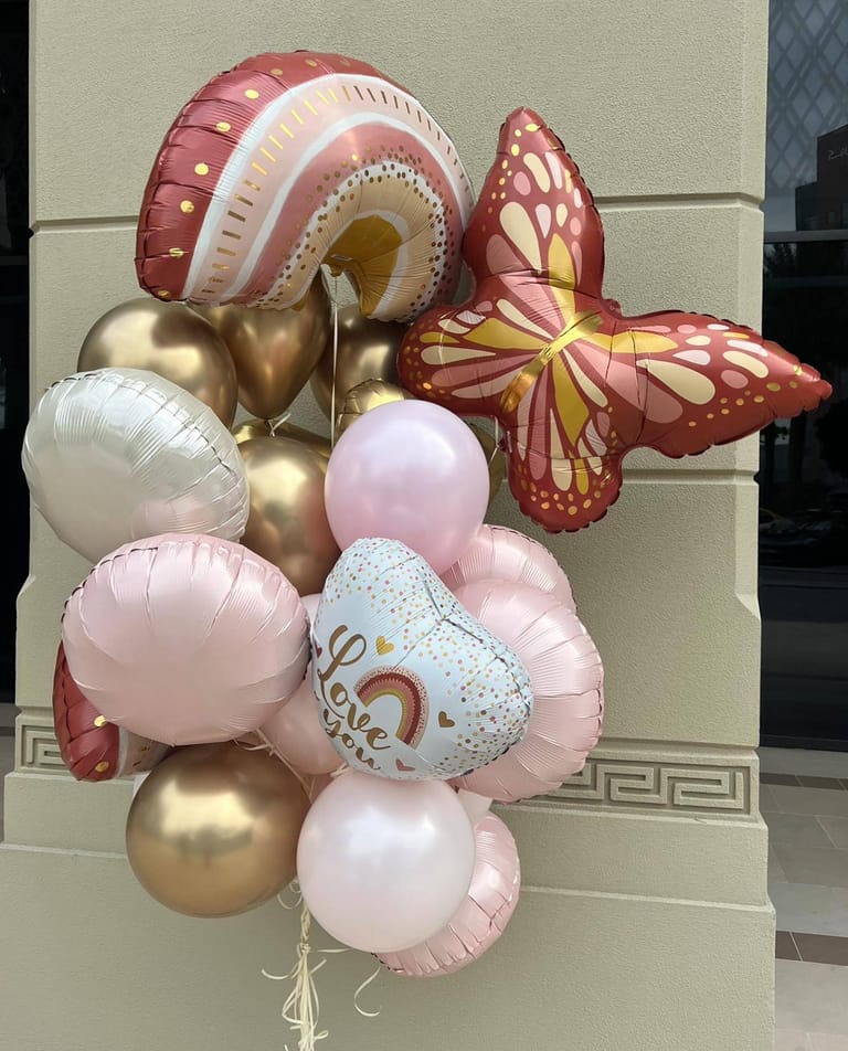 Boho Butterfly Balloon Bunch - Image 1