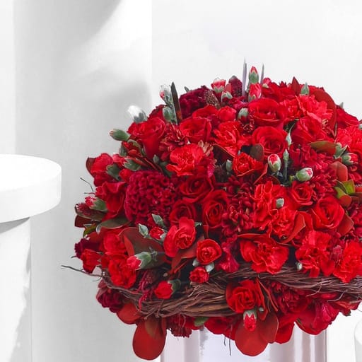 red romance - heart balloons