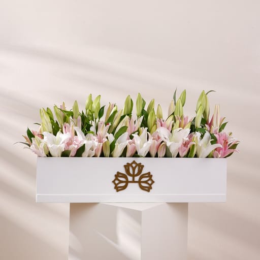 long box - lillies
