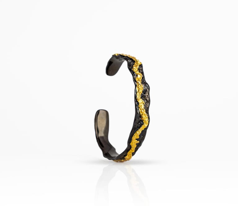 Sigrida Ember Irregular Cuff Bangle - Image 2