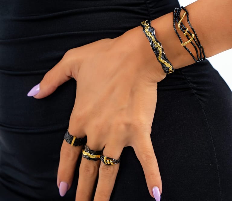 Sigrida Ember Irregular Cuff Bangle - Image 1