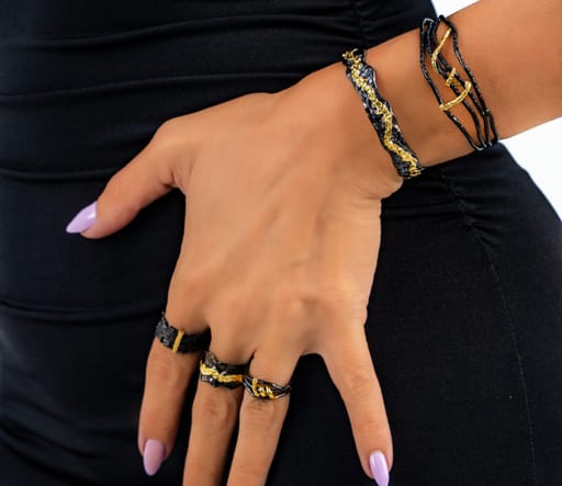 Sigrida Ember Irregular Cuff Bangle