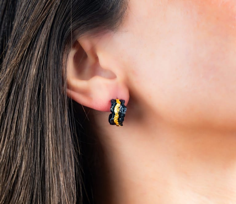 Sigrida Ember Irregular Stud Earrings - Image 3