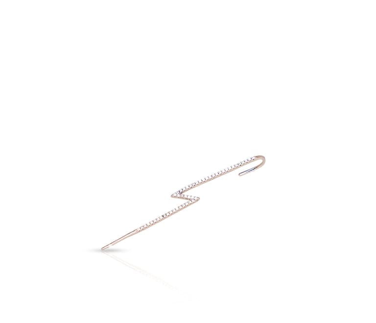 Thora Lightning Bolt Dangle Earrings-W - Image 2