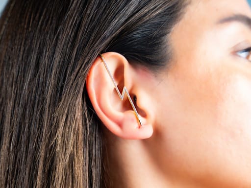 Thora Lightning Bolt Dangle Earrings-G
