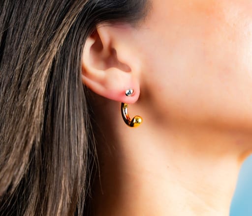 Luna Two-tone Earrings