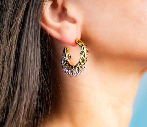 Leda Two-Tone Earrings