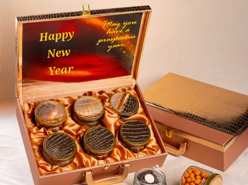 Premium MDF leather finish Diwali Hamper