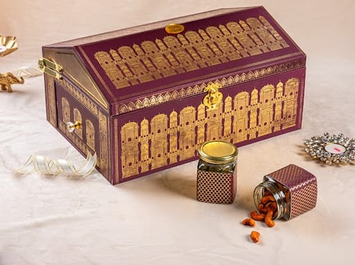 Premium MDF Diwali Hamper with gold foiling