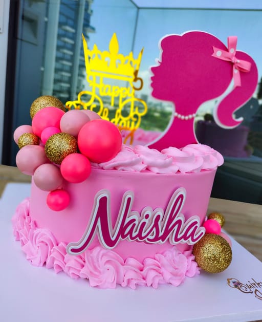 Barbie theme cake