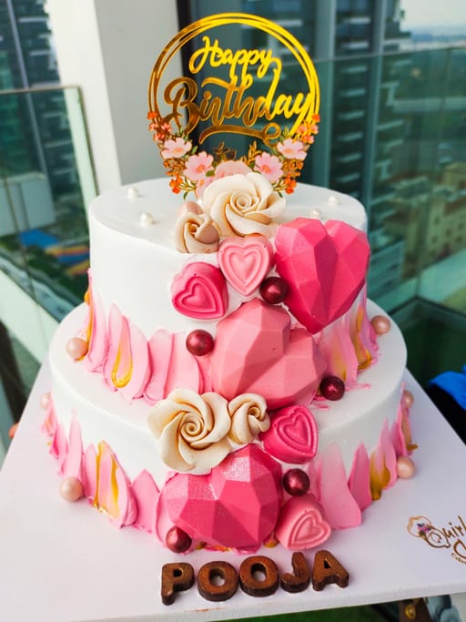 Hearts _ Love theme cake