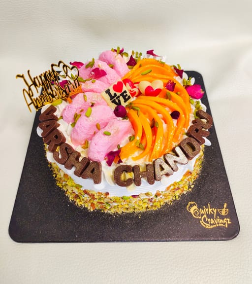 Rose rasmalai mango cake