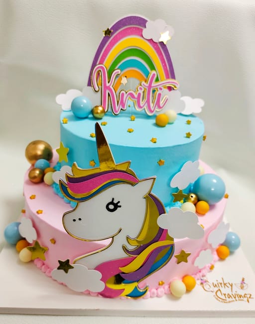 Unicorn theme cake