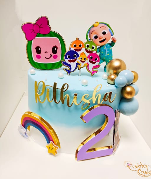 Cocomelon theme cake
