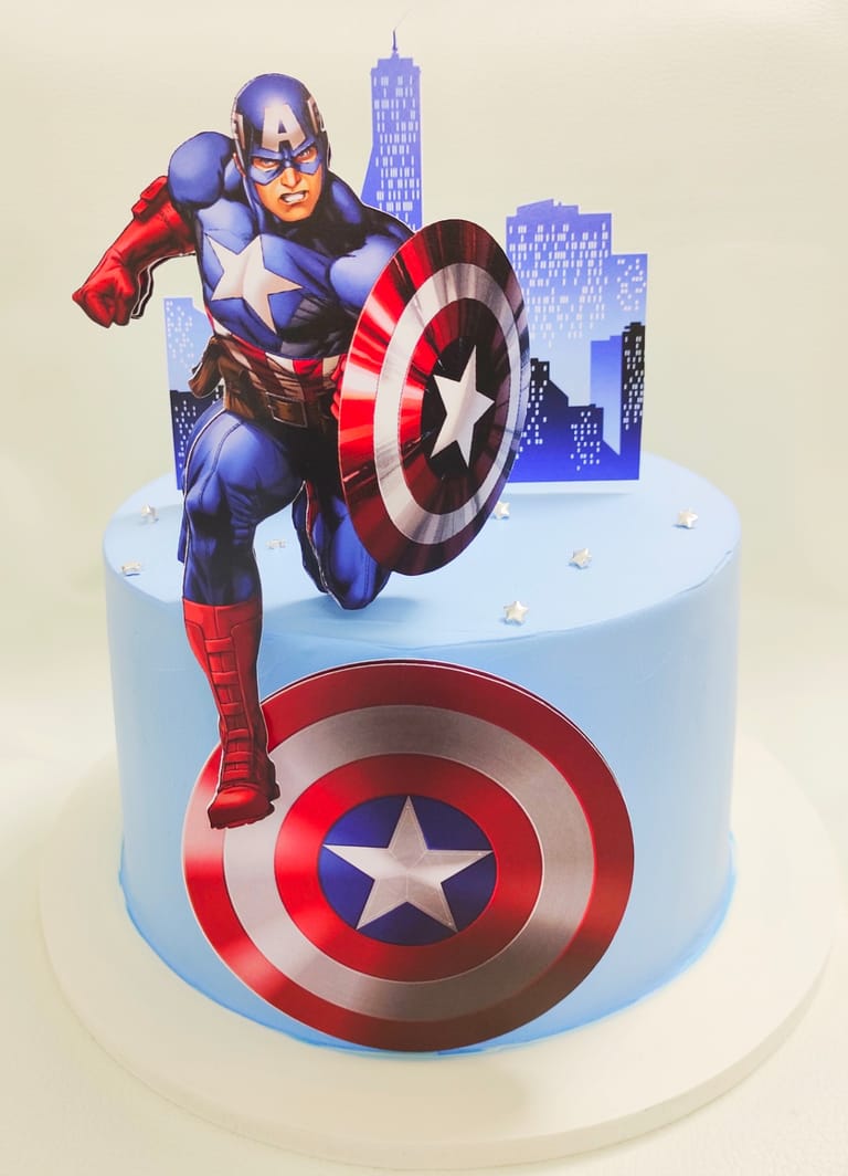 Captain America theme cake - Image 1