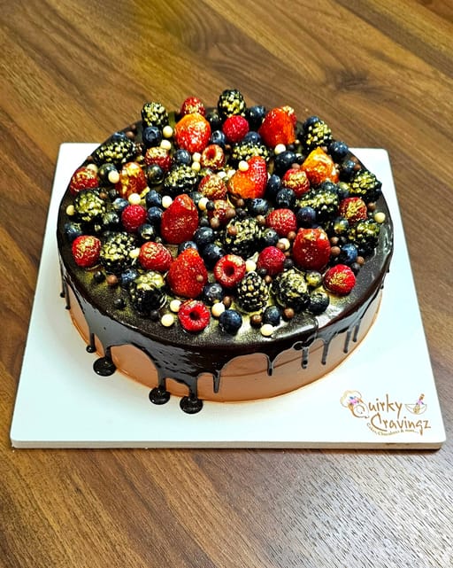 Fresh berries overload cake