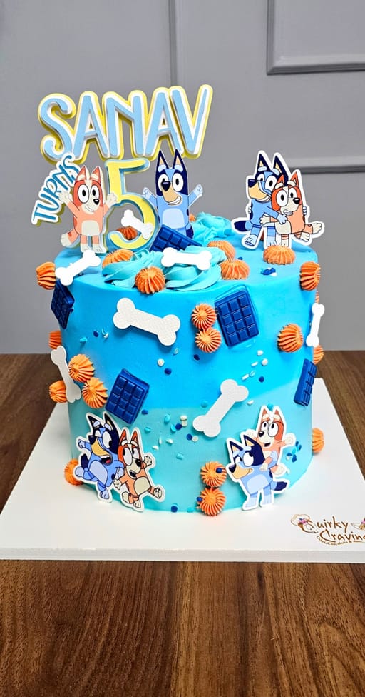 Bluey theme cake