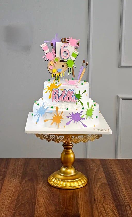 Painting theme cake