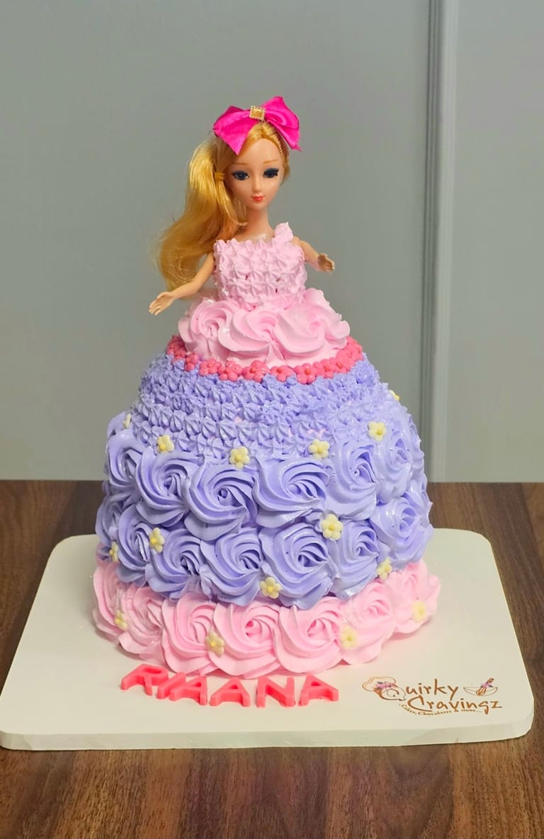 Doll_Barbie theme cake - Image 1