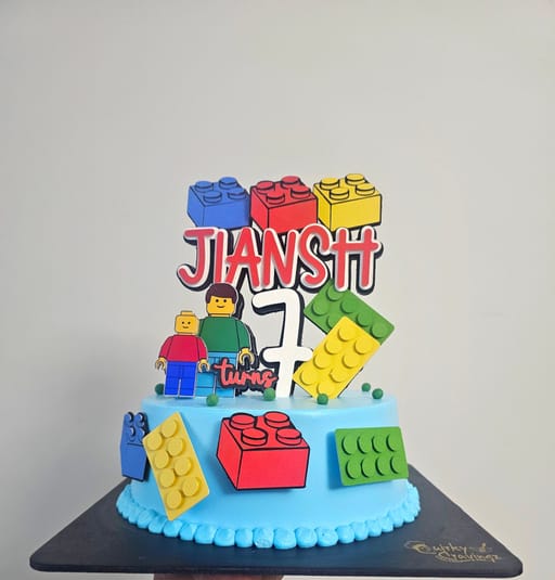 Lego theme cake