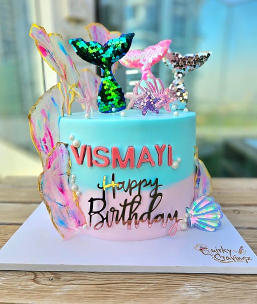 Mermaid theme cake