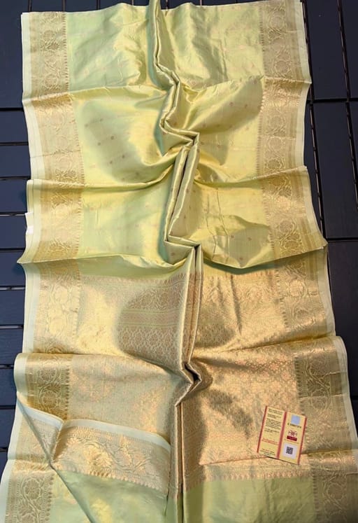 Light green katan silk