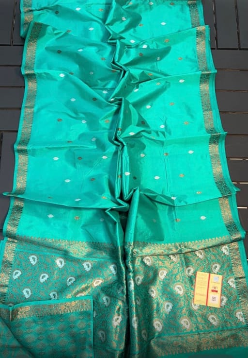 Teal Katan silk