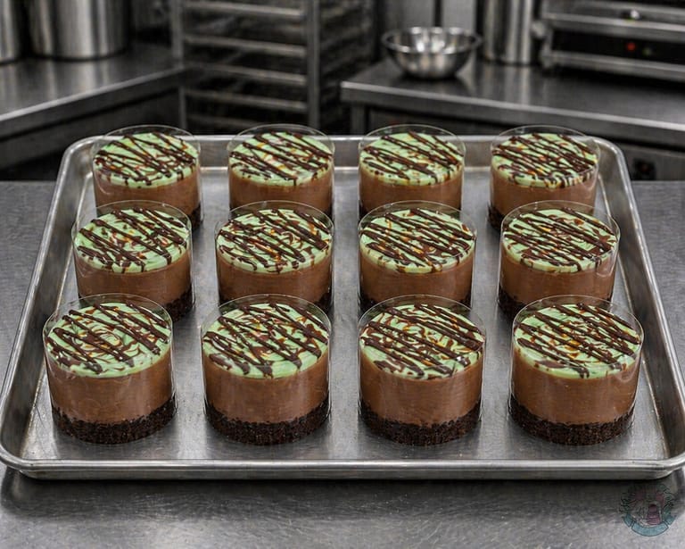 Chocolate Mint Mini Cheesecakes - Image 1