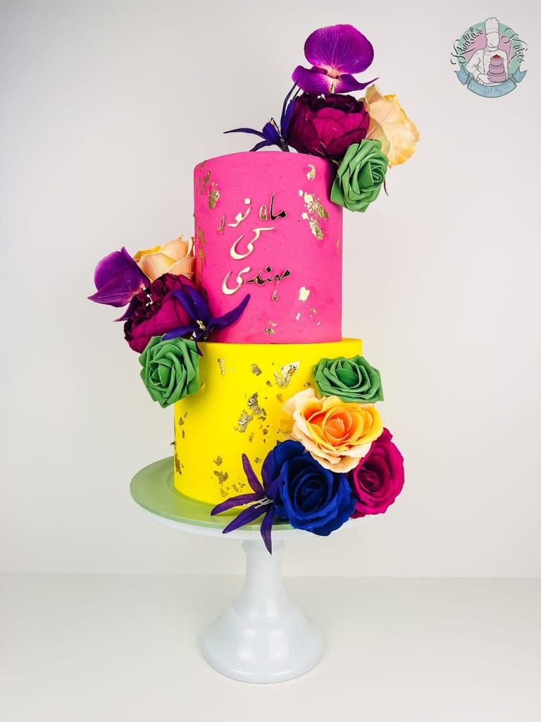 2 Tier Mehndi Cake - Image 1