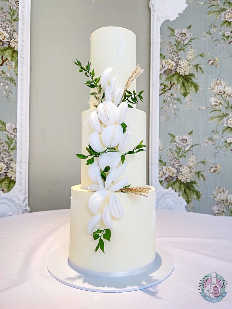 Wafer Ruffle Wedding Cake - Image 1
