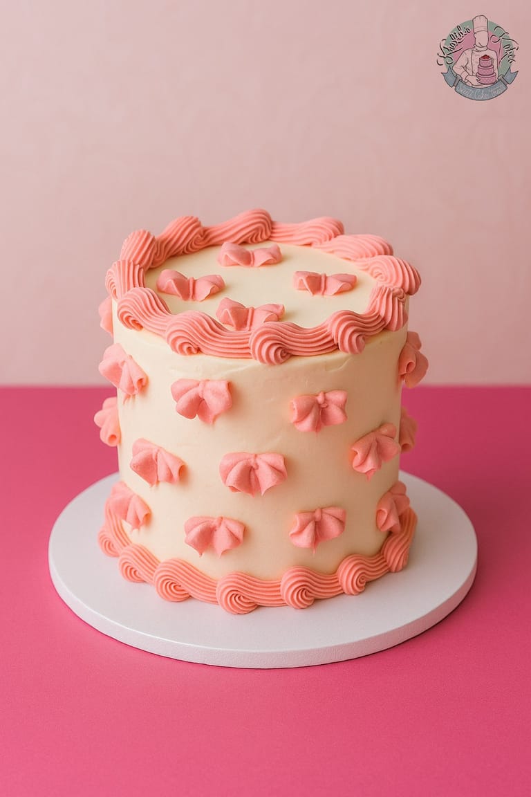 Mini Piped Bow Cake
