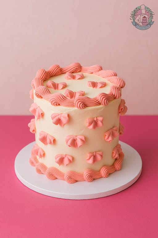 Mini Piped Bow Cake