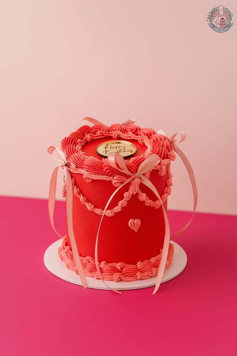 Mini Vintage Bow Cake - Image 1