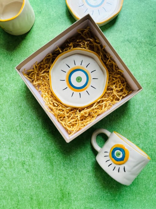 Solar Evil Eye Cup & Saucer
