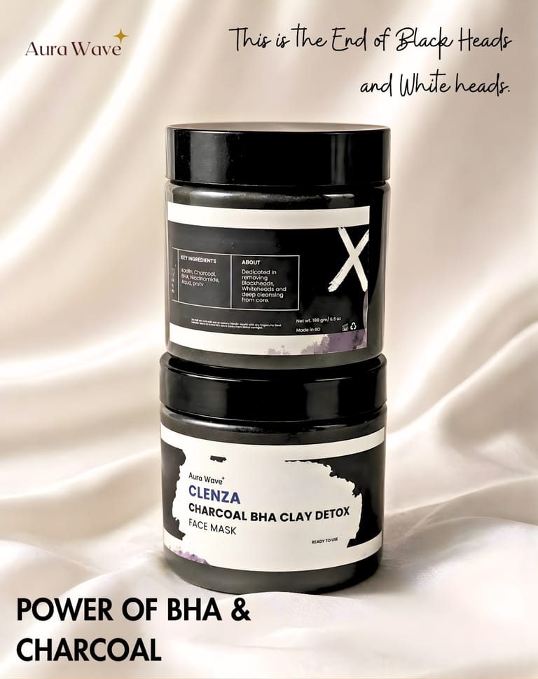 CLENZA CHARCOAL BHA CLAY DETOX FACE MASK
