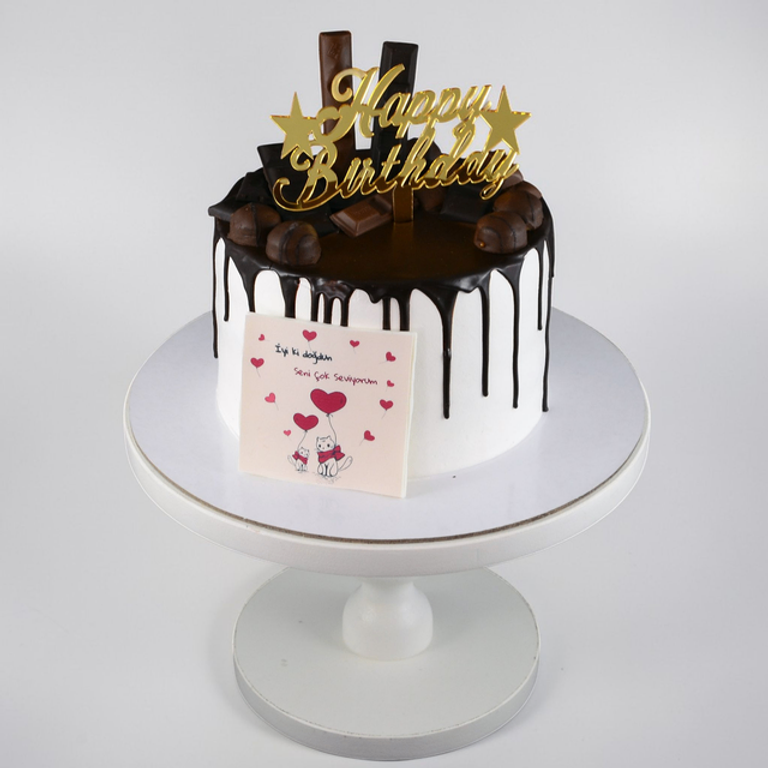 Ultimate Chocolate Drip & Custom Edible Image Cake