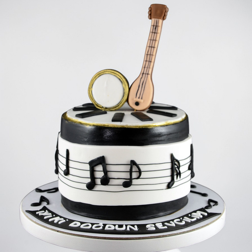 Traditional Music & Piano Fondant Cake