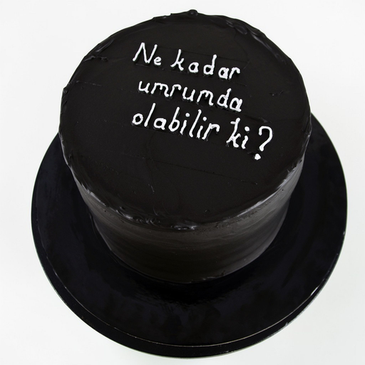 Sarcastic Black Minimalist Cake
