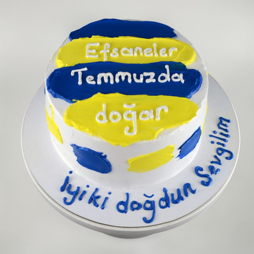 Modern Painted Buttercream "Legends" Cake