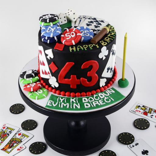 High Roller Casino & Poker Theme Cake